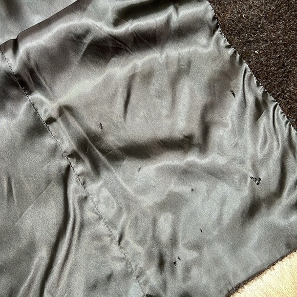 MaxMara Sz 8 Brown Pointed Collar Patch Pockets Button Closure - Picture 13 of 13